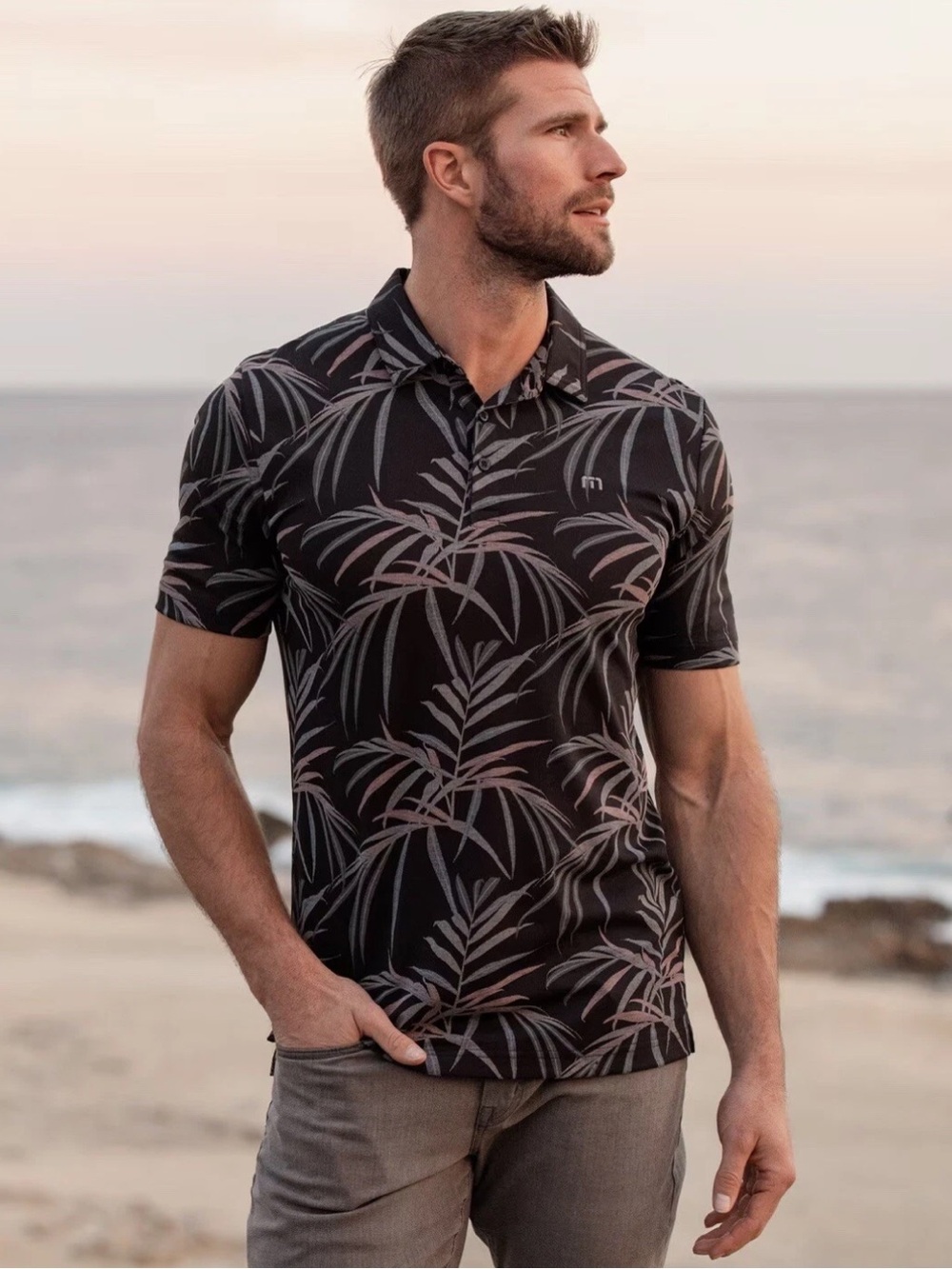 NEW TravisMathew Buzz Words Polo